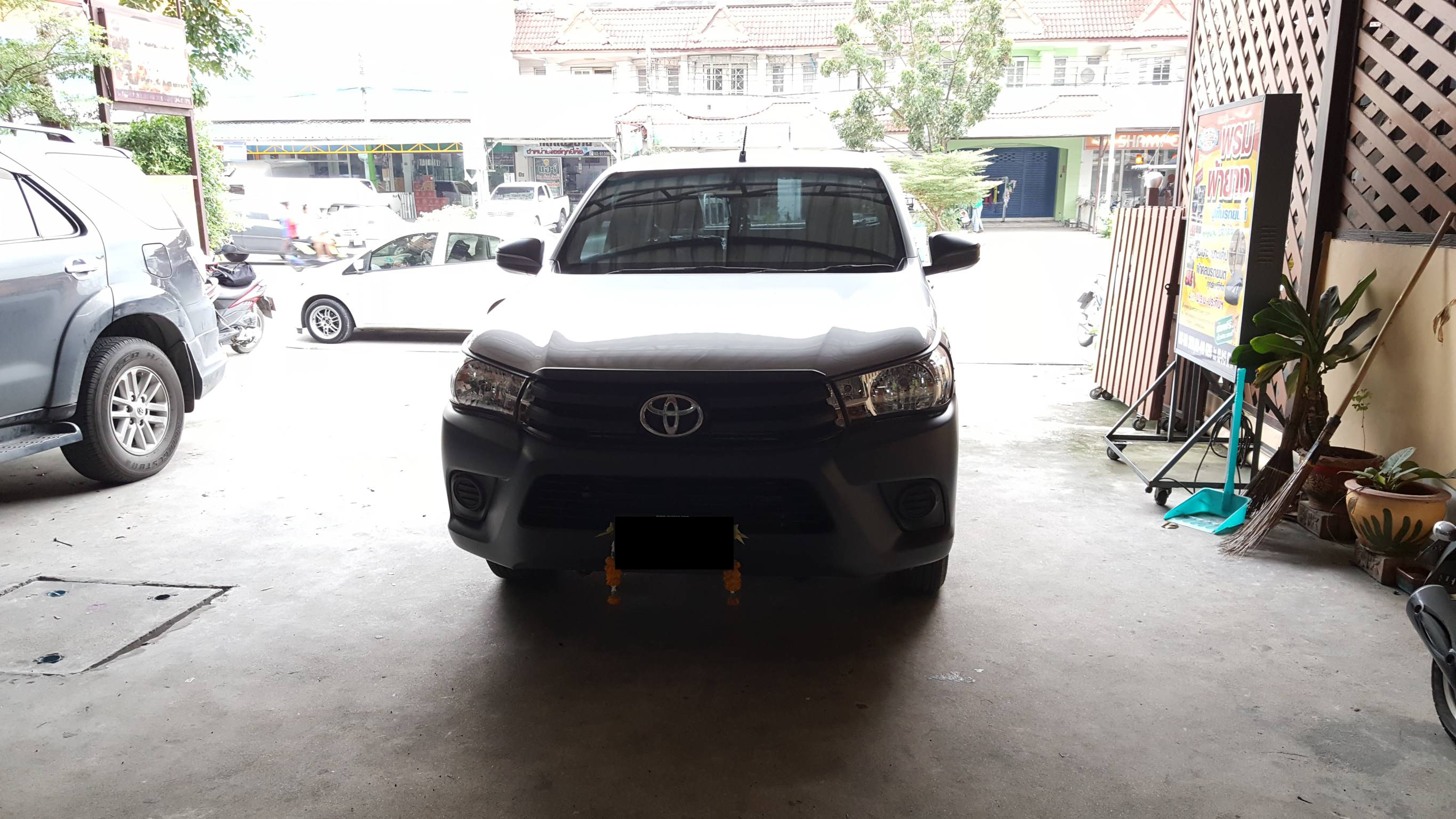 พรม6D Toyota Hilux Revo Cab สีดำฟ้า