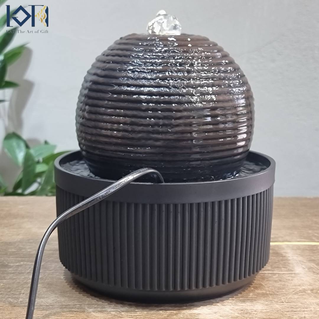 น้ำพุล้นตั้งโต๊ะ รหัส24100L อ่างน้ำตกเสริมฮวงจุ้ย น้ำพุตั้งโต๊ะร้านค้า น้ำพุล้นแต่งบ้าน