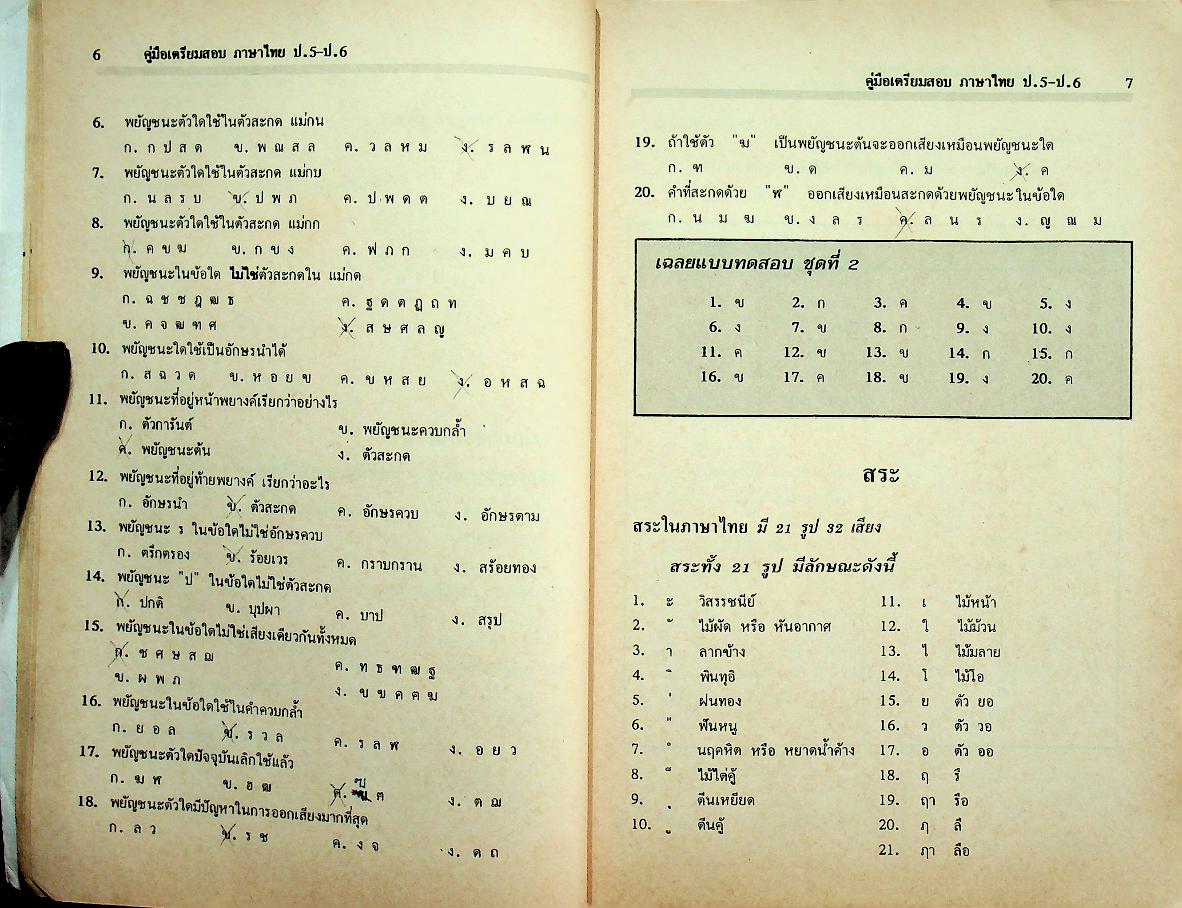 คู่มือเตรียมสอบ ภาษาไทย ป.5-ป.6