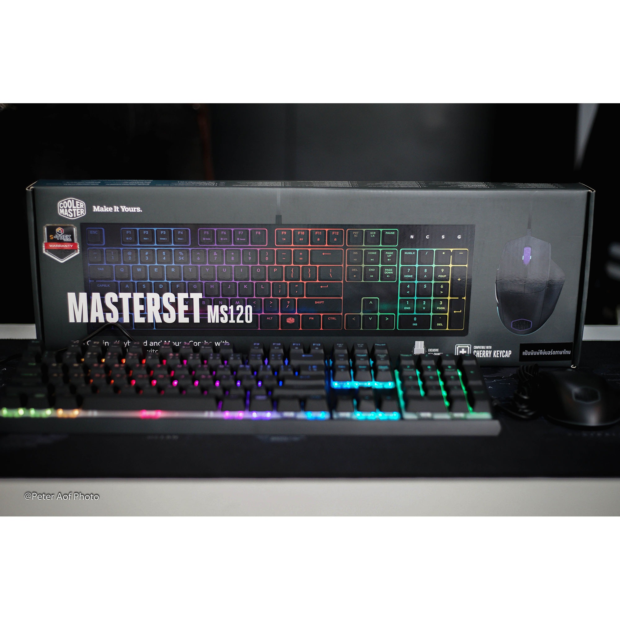 Coolermaster MASTERSET MS120 ชุดเมาส์คีย์บอร์ดเกมส์มี RGB