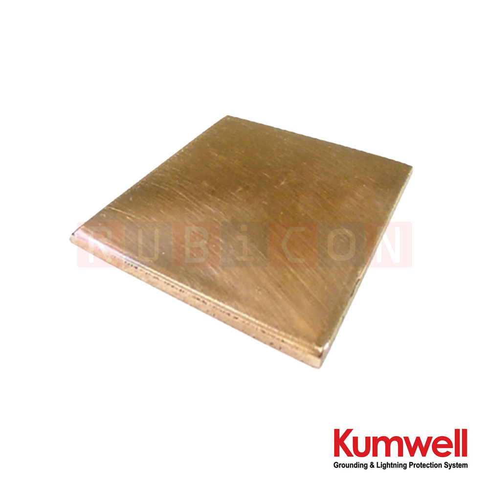KUMWELL GGRPS 9930 แผ่นกราวด์ทองแดงแข็ง (Ground Plate Solid Copper) ขนาด 900x900x3 mm