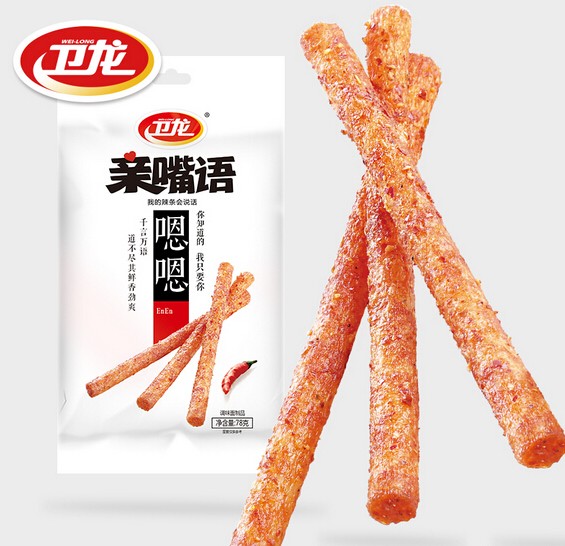 แผ่นเผ็ดพริกเสฉวนแท่งกลม(ล่าเถียว) ตรา Weilong (96g)