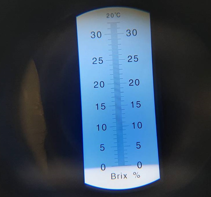 เครื่องวัดความหวานแบบกล้องสำหรับวัดความหวานของผมไม้ ช่วง 0-32 %Brix