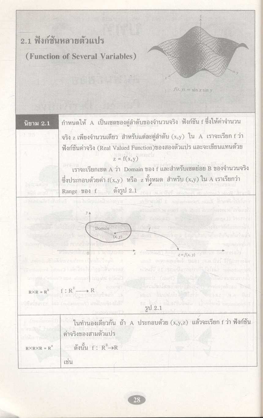คณิตศาสตร์ วิศวกรรมและวิทยาศาสตร์ (แคลคูลัสหลายตัวแปร: อนุพันธ์ย่อยและอินทิกรัลหลายชั้น) 2nd Edition