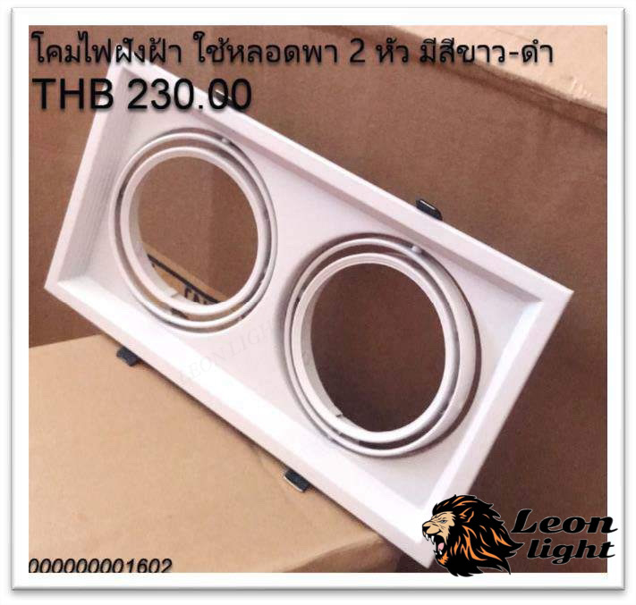 โคมดาวน์ไลท์ฝังฝ้า ใช้หลอด Par 2ช่อง รุ่นบาง