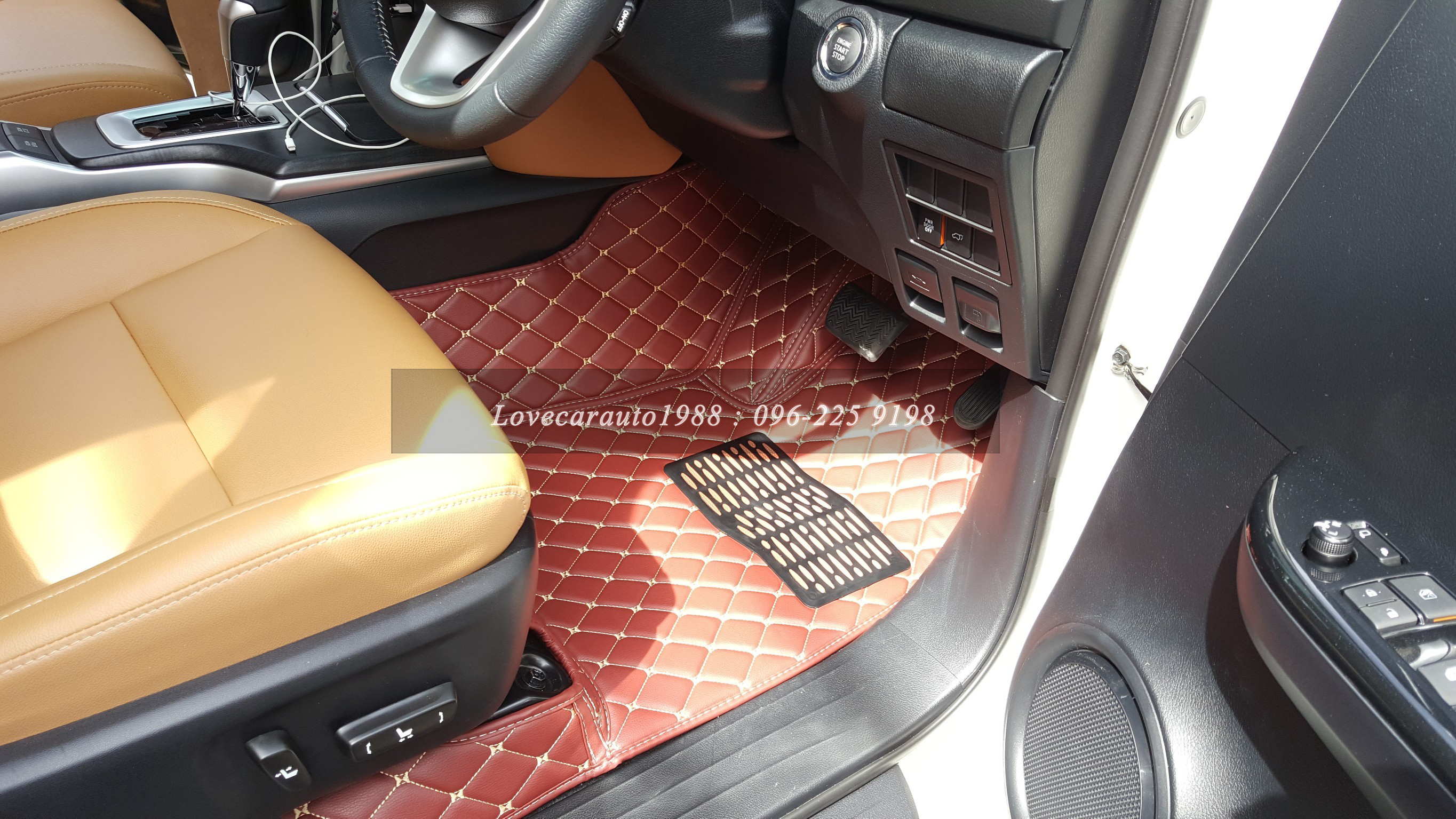 พรม6D Toyota Fortuner2017 สีน้ำตาลเข้ม