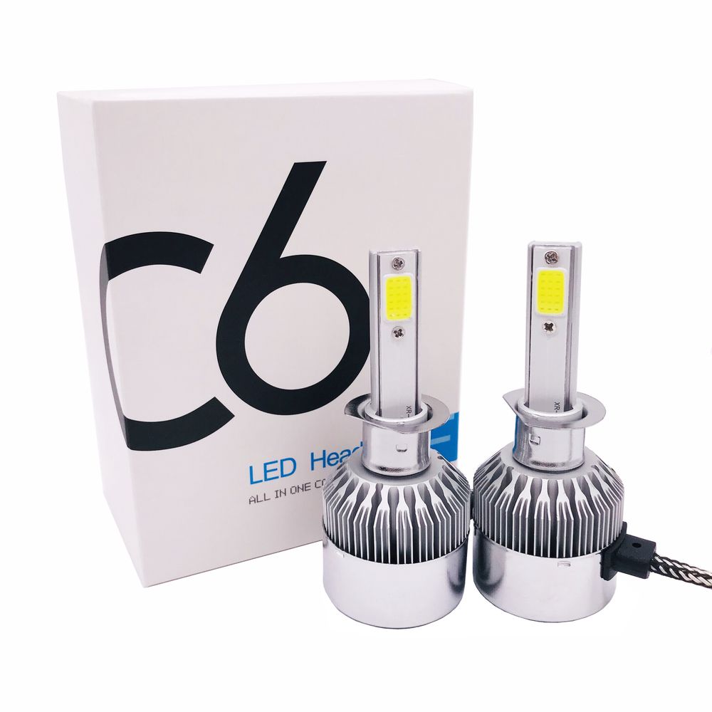 C6 หลอดไฟหน้า Super LED ขั้ว H4 Hi-Lo Beam Auto Headlamp