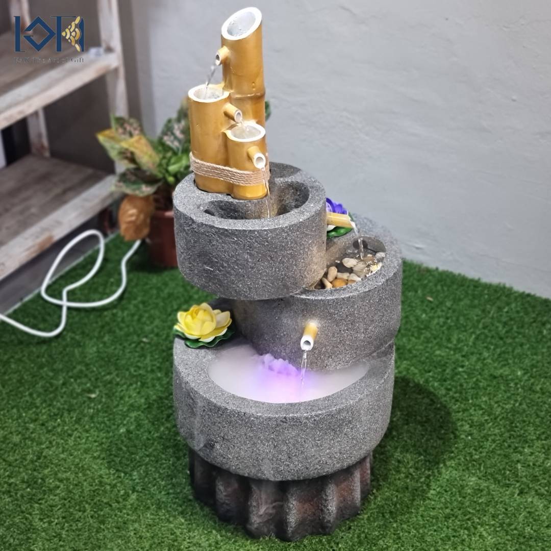 น้ำพุหน้าบ้าน รุ่นFF2019 อ่างน้ำล้นเสริมฮวงจุ้ยหน้าบ้าน น้ำพุล้นแต่งสวน