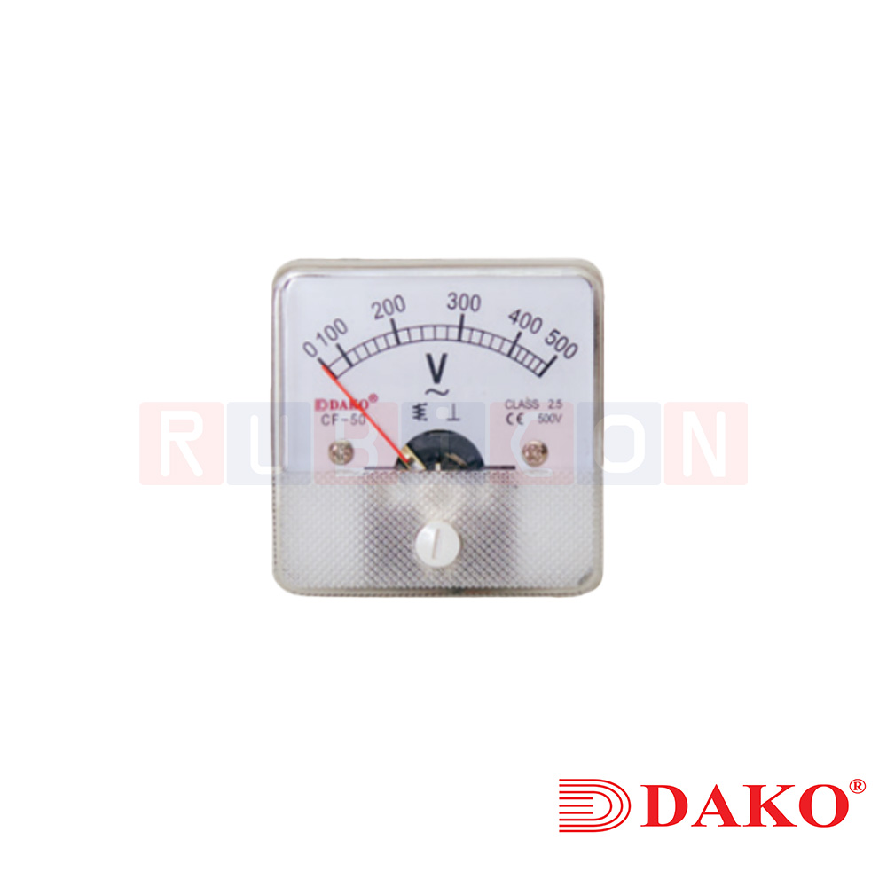 "DAKO" CF-50V โวลท์มิเตอร์ VOLT METER SIZE 50 mm. x 50 mm. CLASS 2.5 ANALOG PANEL METERS