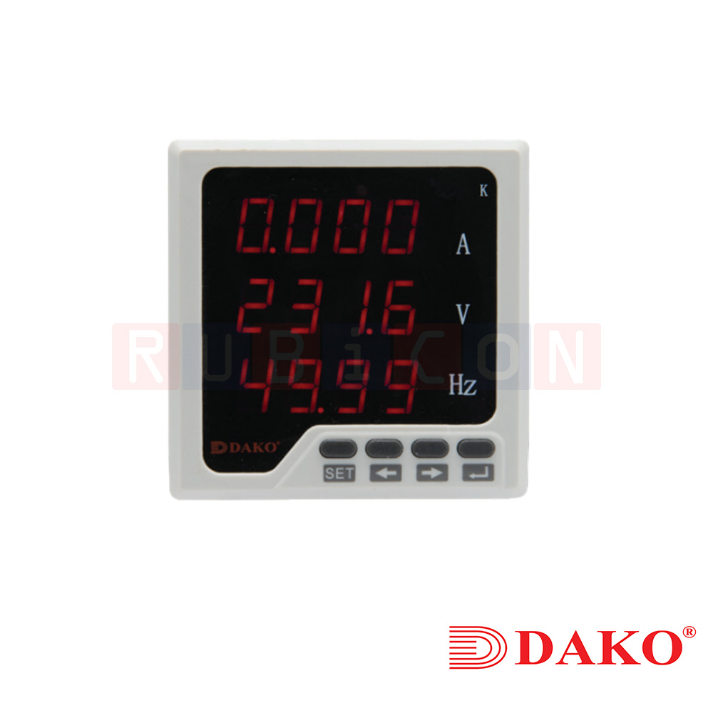 "DAKO" ST72-I/U/F VOLT/AMP/FREQUENCY METER SIZE 72x72MM มิเตอร์จอแสดงผล LED (METER LED DISPLAY)