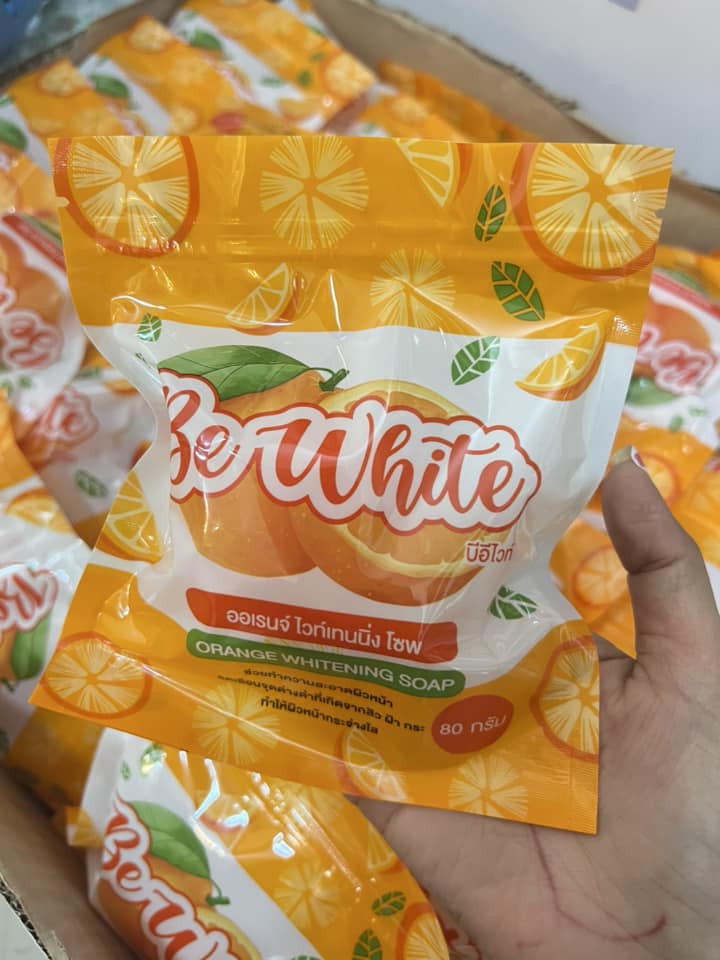 สบู่ส้ม บีอีไวท์ ขนาด 80 กรัม.