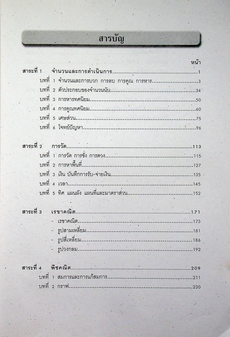 คู่มือการเรียนรู้ ระดับประถมศึกษา สาระการเรียนรู้หมวดวิชา คณิตศาสตร์