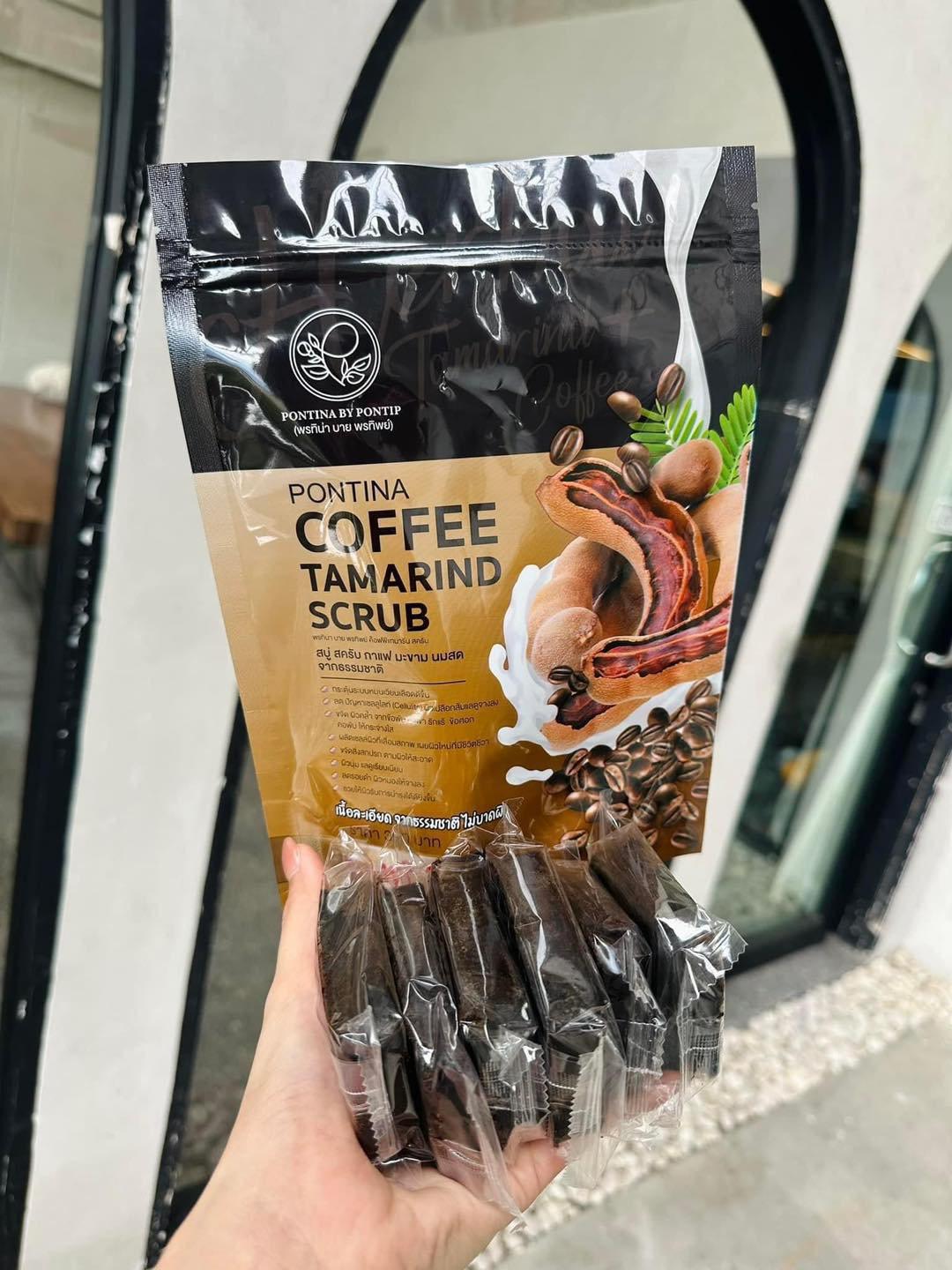 สครับพรทิน่า สครับกาแฟPONTINA 1 ซอง มี 6ก้อน