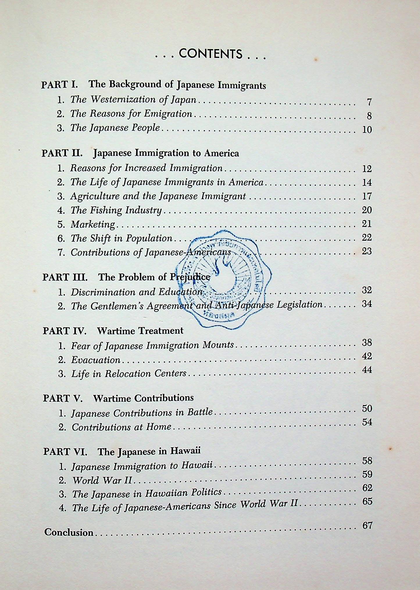 The Japanese in America