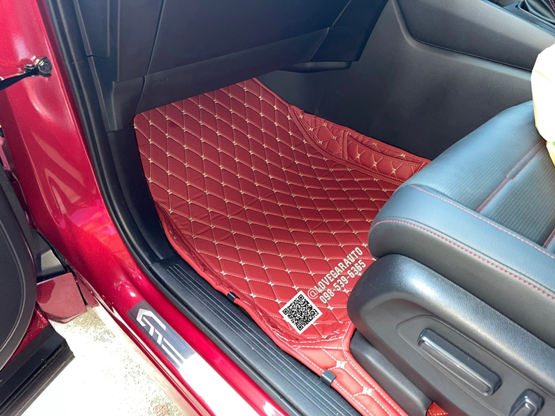 พรมปูพื้นรถยนต์ Honda CR-V 2023 G6 สีแดงไวน์ เต็มคัน