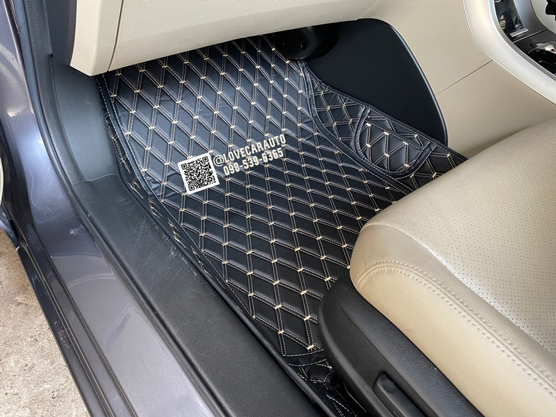 พรมปูพื้นรถยนต์ Honda Accord G9 2013-2018 สีดำด้ายทอง