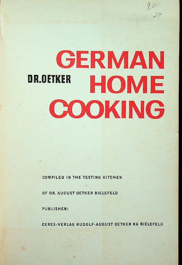 GERMAN HOME COOKING (สูตรอาหารเยอรมัน ฉบับภาษาอังกฤษ)