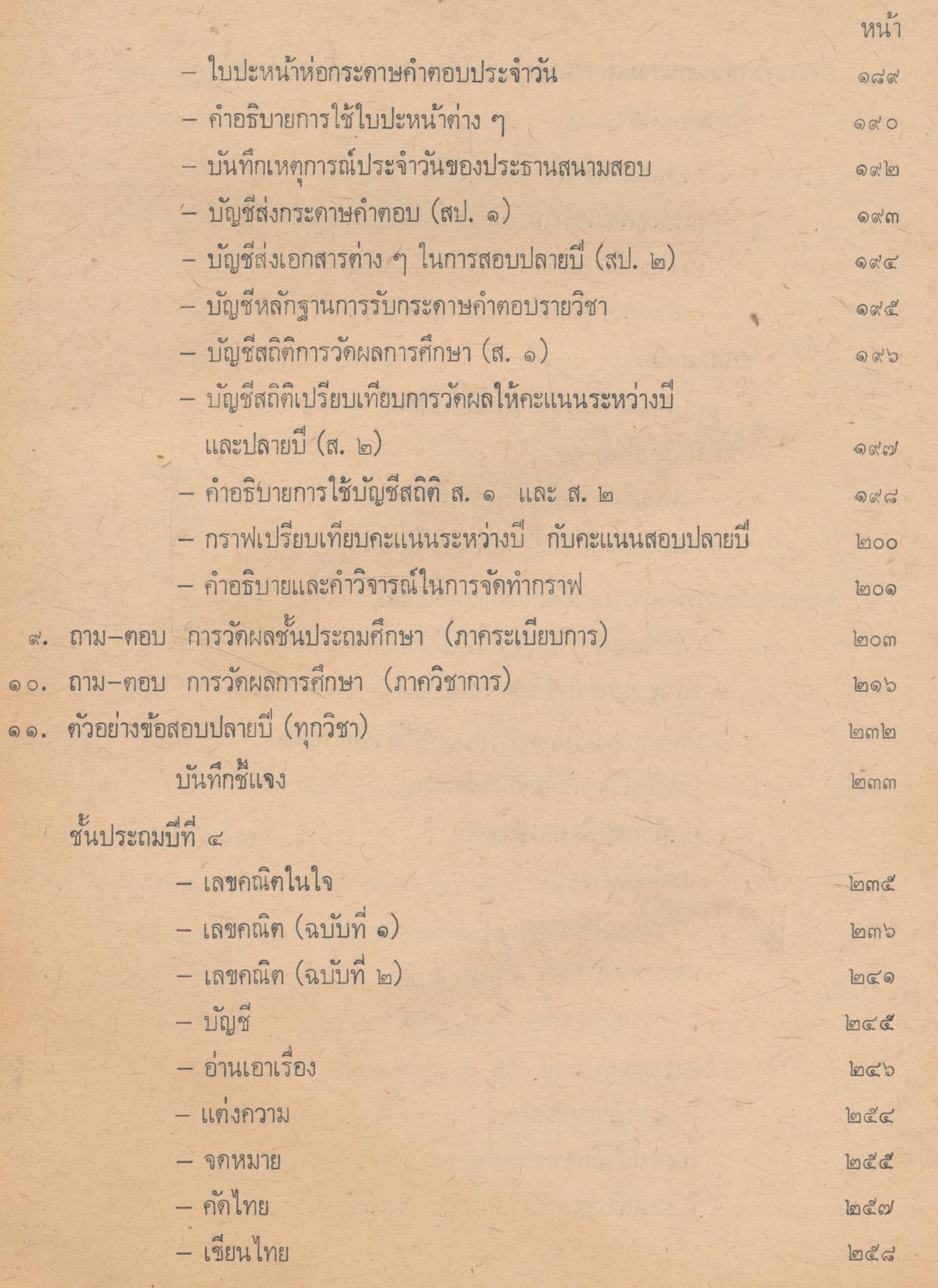 คู่มือการวัดผล ชั้นประถมศึกษา
