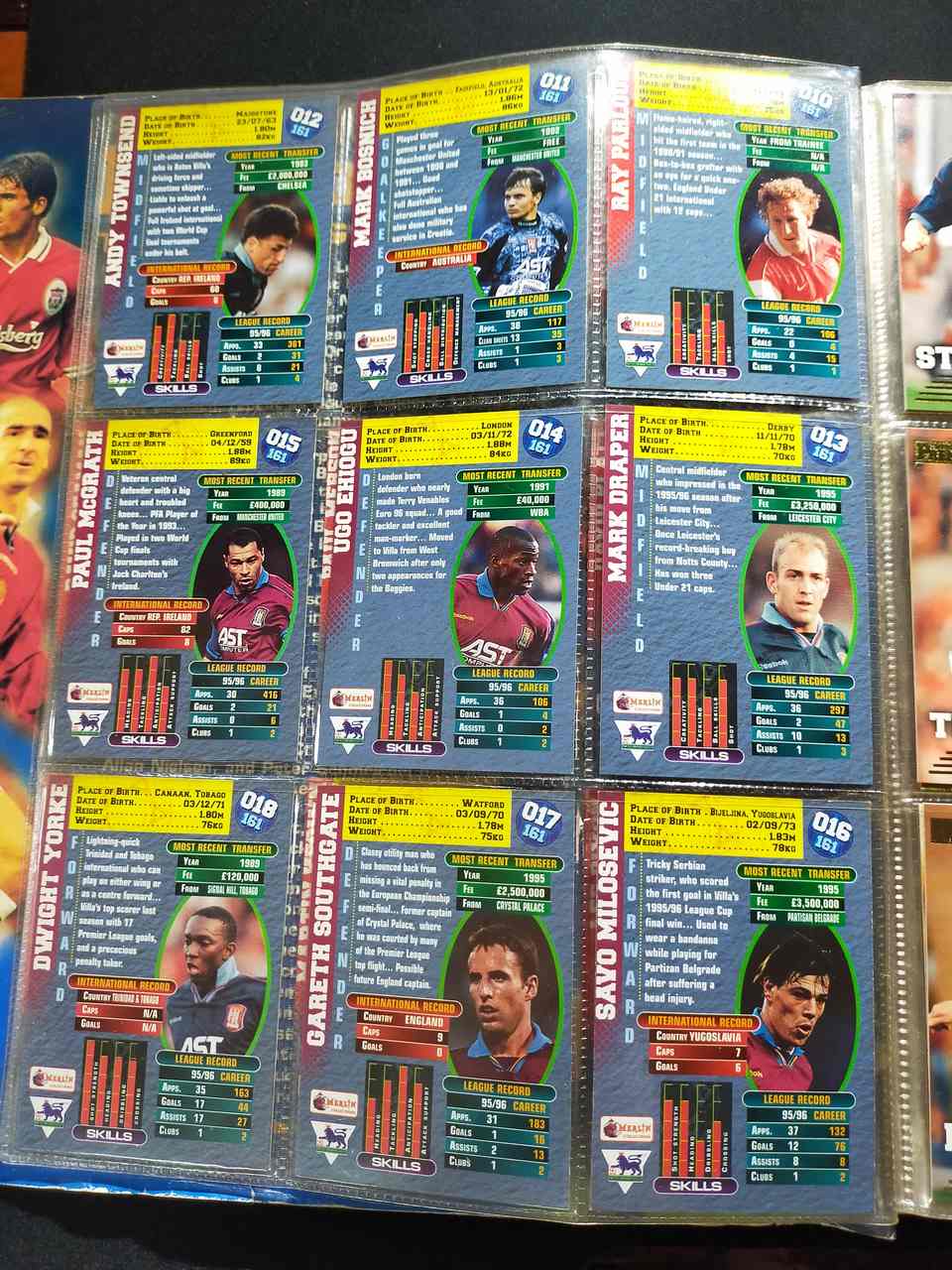 MERLIN'S PREMIER GOLD TRADING CARDS 1996-97 SEASON