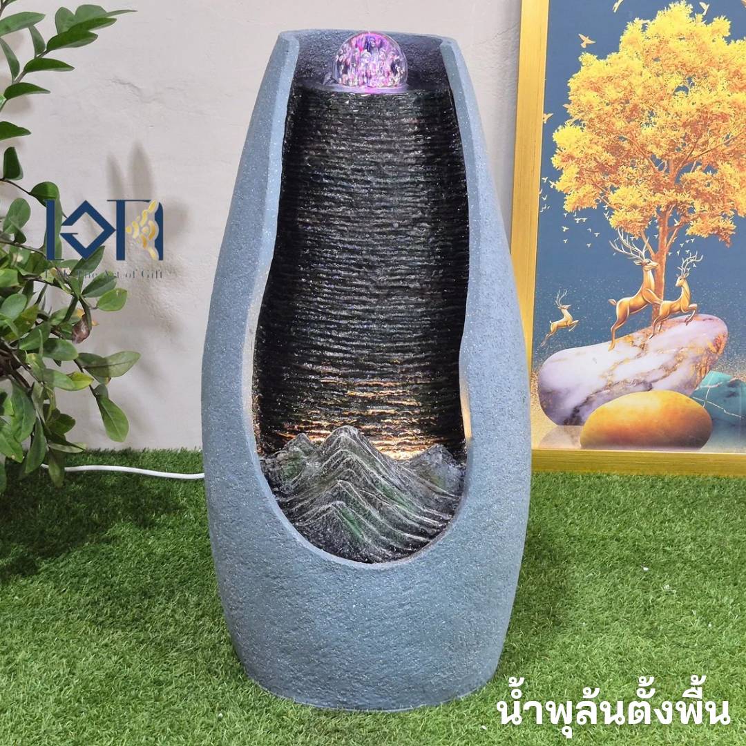 น้ำพุตั้งพื้น รุ่น22045 น้ำพุน้ำล้นหน้าบ้าน น้ำพุแต่งสวนเสริมฮวงจุ้ย อ่างน้ำตกสำเร็จรูป น้ำพุแต่งบ้าน