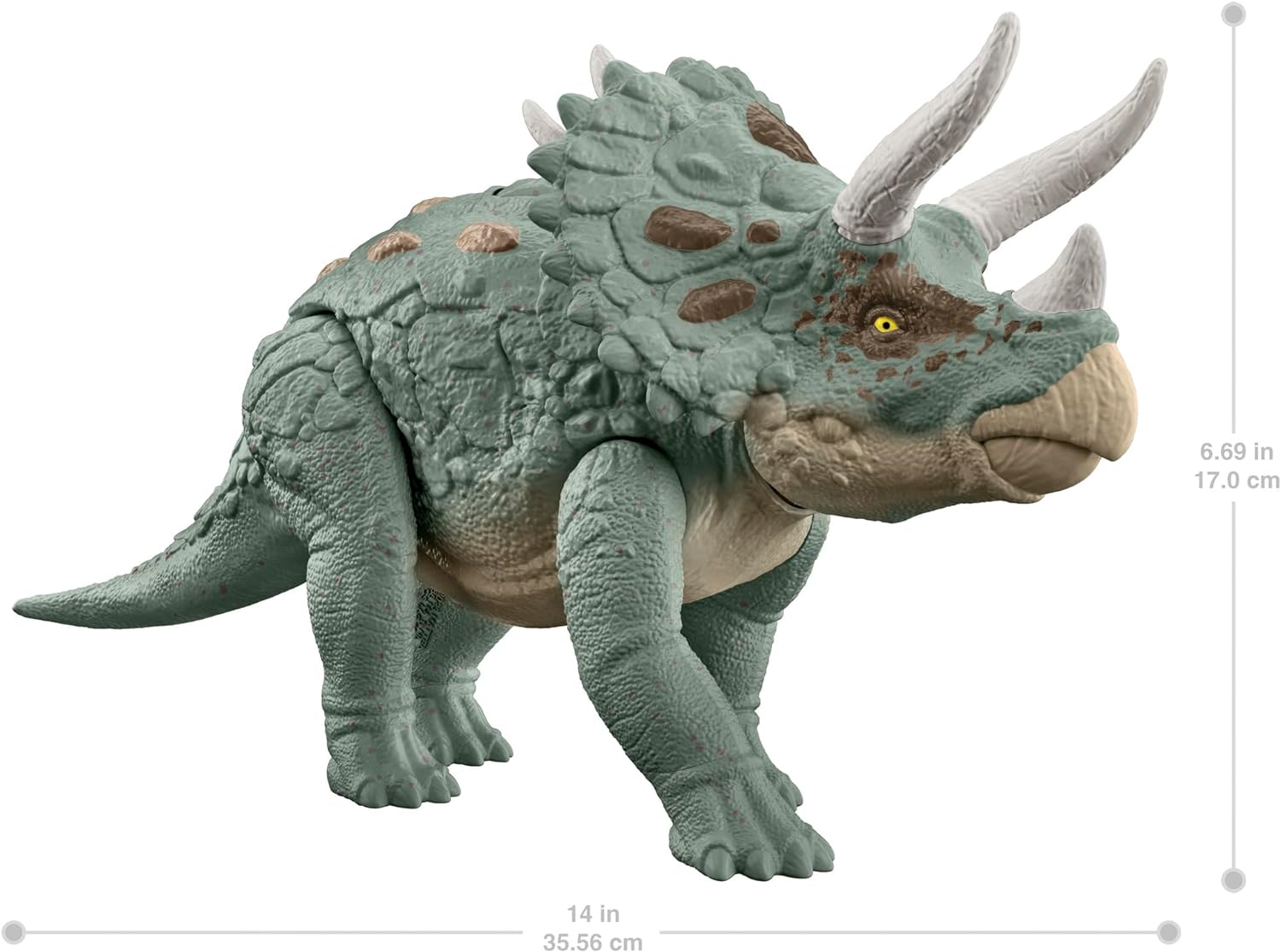 **MTS Toys**Mattel Jurassic World Gigantic Trackers : HTK79 Triceratops [ความยาวจากหัวถึงหาง 35 ซ.ม.]