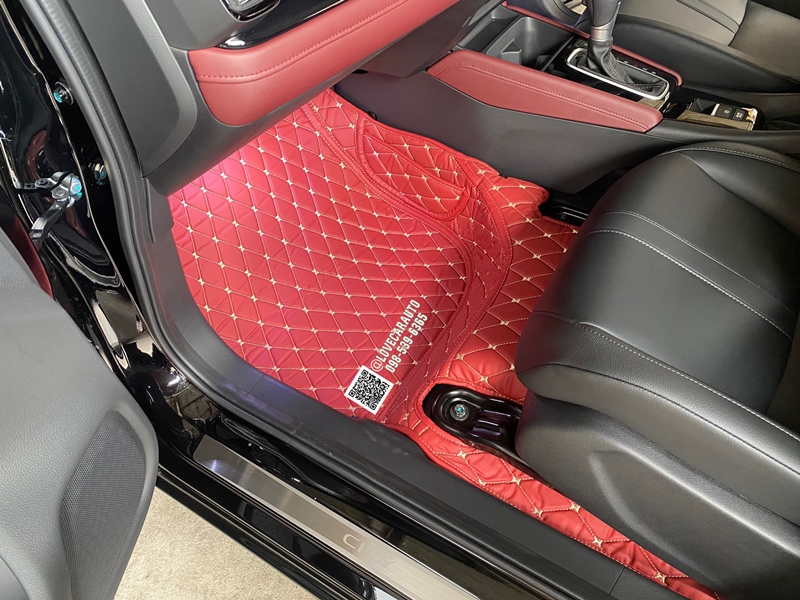 พรมปูพื้นรถยนต์ 6D Honda city 2024 แดงไวน์