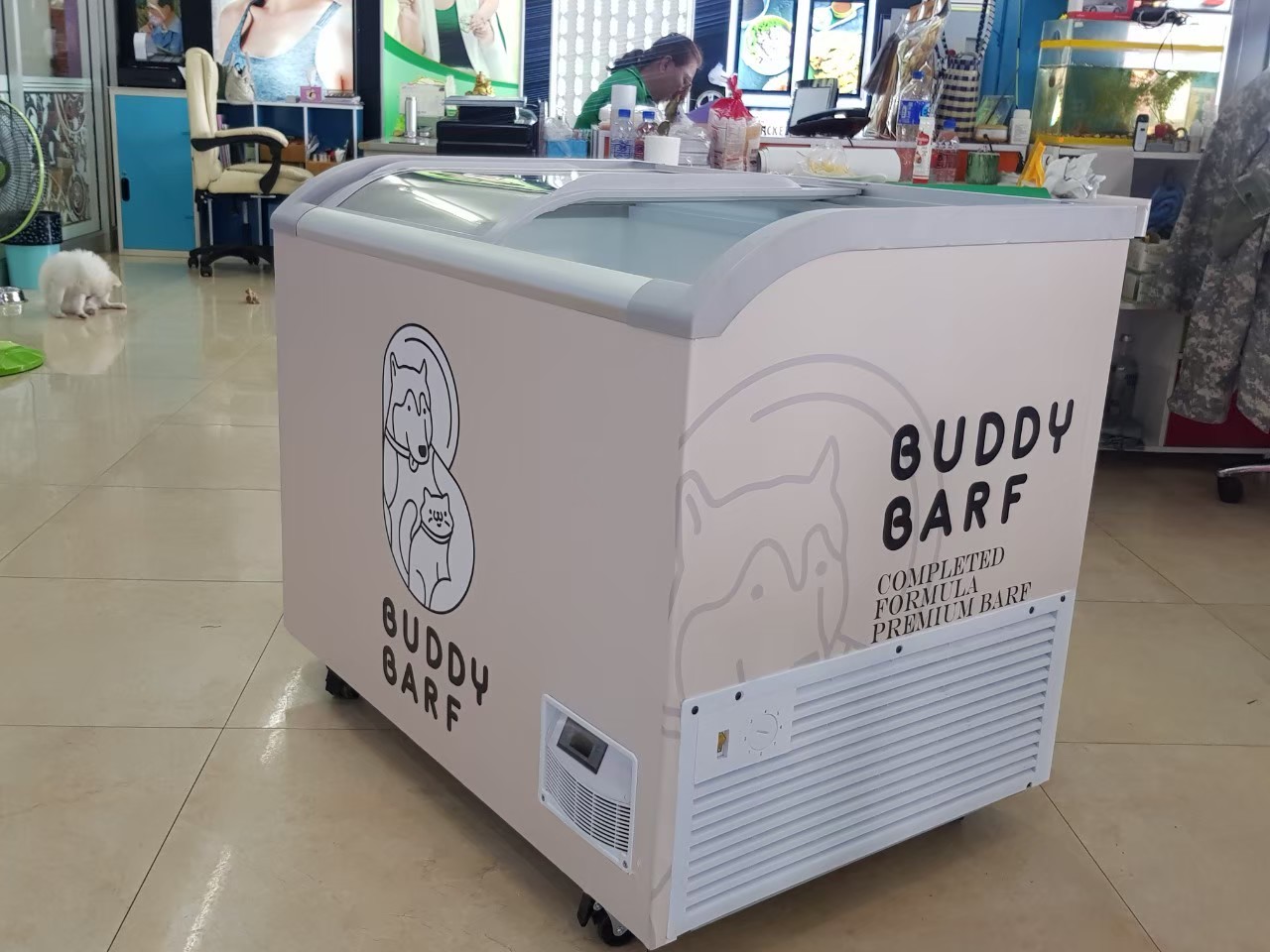ป้ายงานพิมพ์สติกเกอร์ติดตู้แช่เย็น