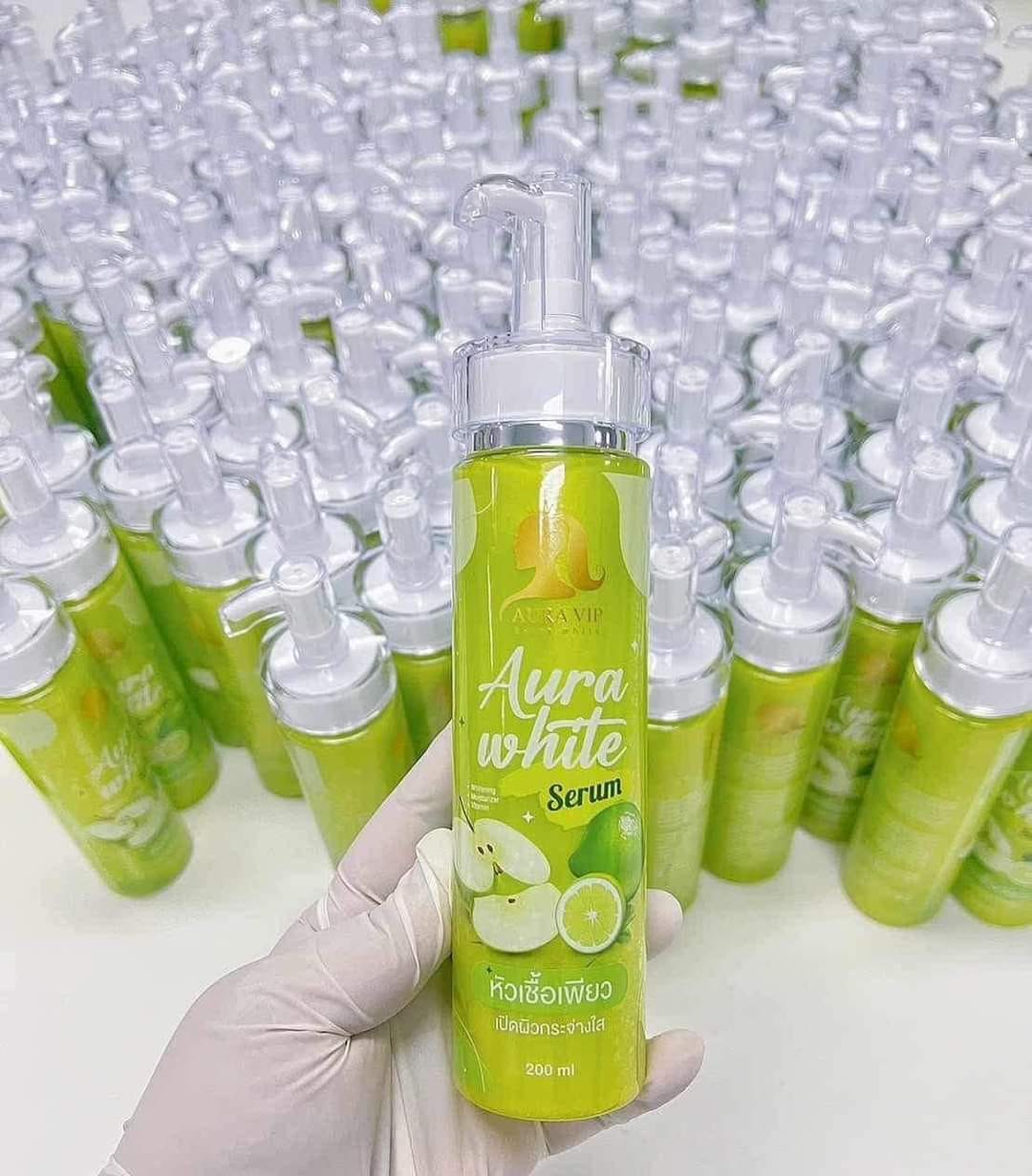 หัวเชื้อเพียว แบรนด์ออร่าไบร์ท เซรั่มเปิดผิวขาว200ml