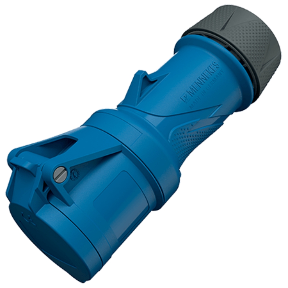 MENNEKES 14513 (รหัสเดิม 522) ปลั๊กตัวเมียกลางทาง (2P+E) 32A 230V IP54