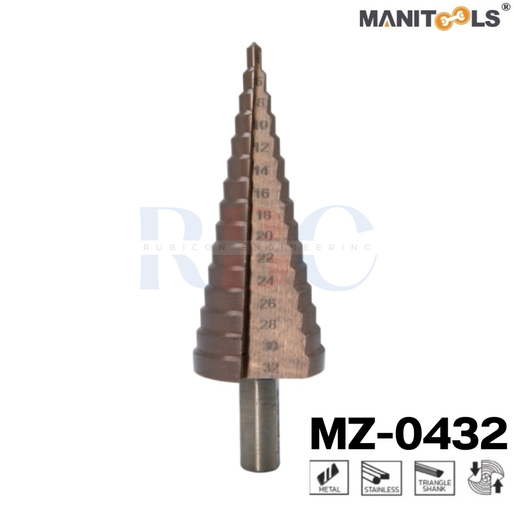 "MANITOOLS" ดอกเจาะเจดีย์ (STEP DRILL)