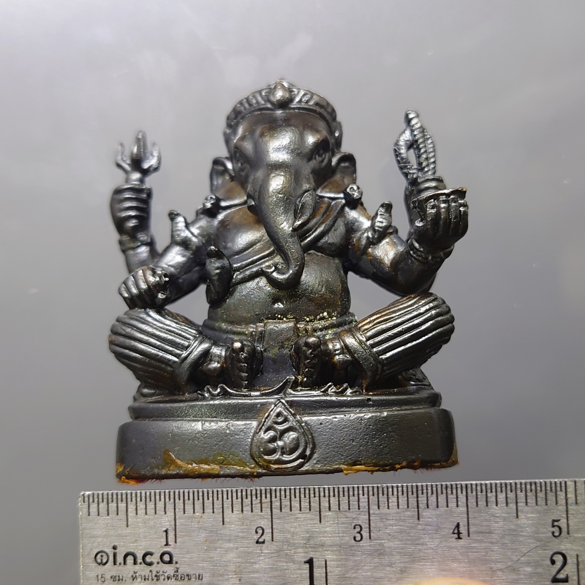 พระพิฆเนศ กรมศิลปากร รุ่นแรก เนื้อนวะโลหะผสม ขนาดสูง 5 เซน ปี2540 นิยม สภาพสวย รับประกันแท้