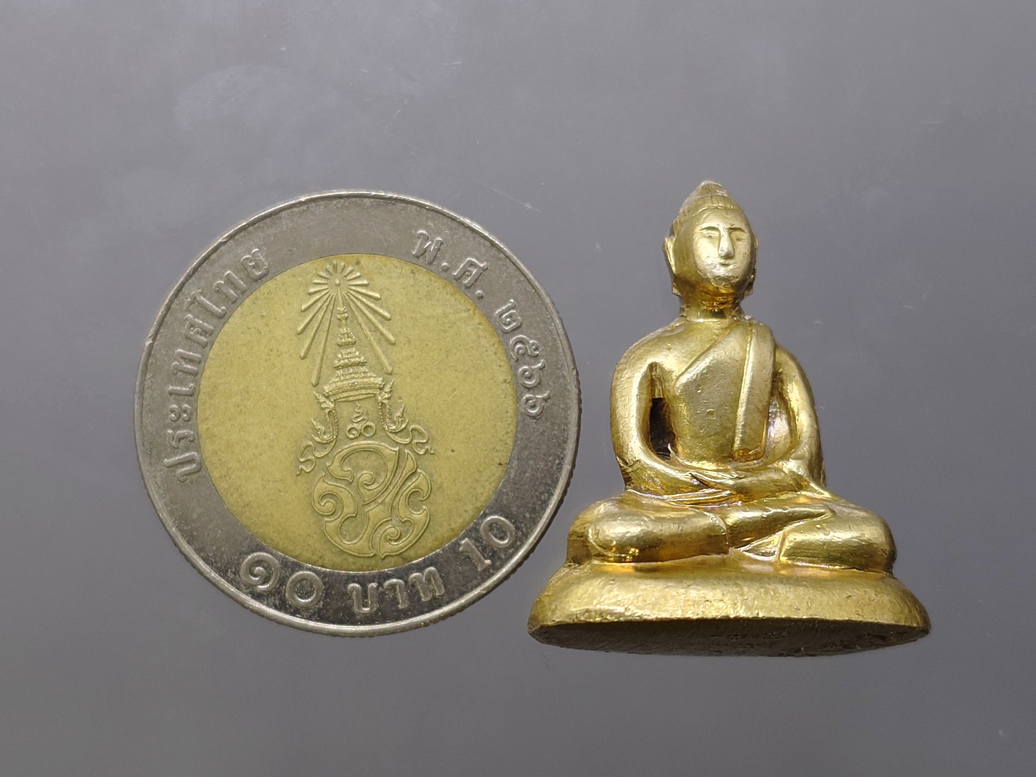 พระกริ่ง ฝีพระหัตถ์สมเด็จย่า เนื้อทองผสม ปี 2515 ฟอร์มพระสวย แท้ดูง่าย เนื้อหายาก