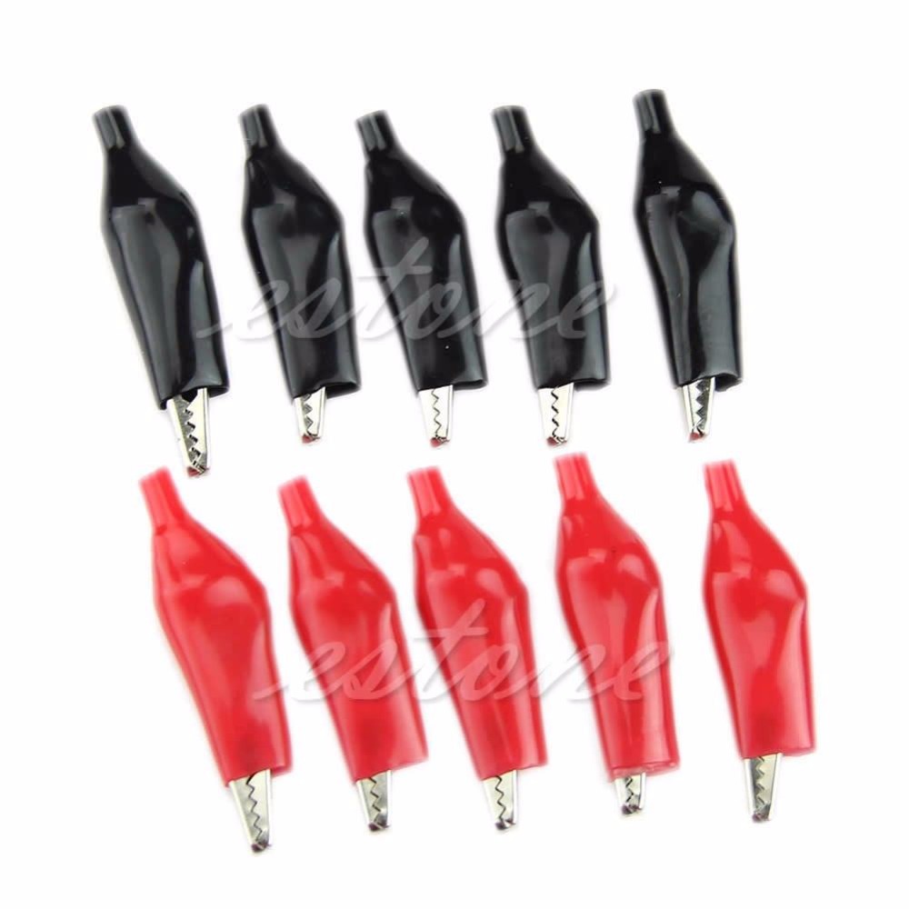 ปากคีบจระเข้ ดำ แดง‎ Alligator Clip 2 ชิ้น