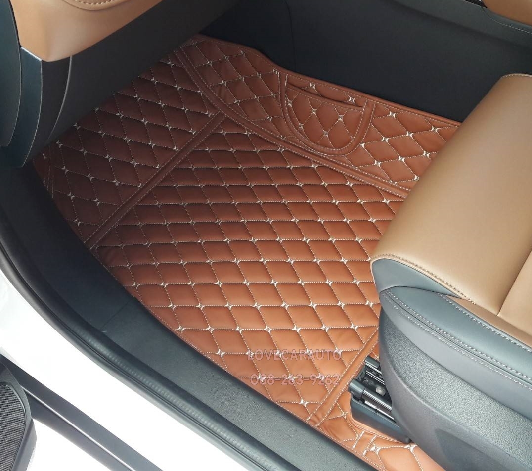 พรมปูพื้นรถยนต์ 6D Mg ZS 2022 น้ำตาลเข้ม