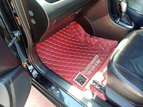 พรมปูพื้นรถยนต์ 6D Suzuki Swift สีแดงไวน์