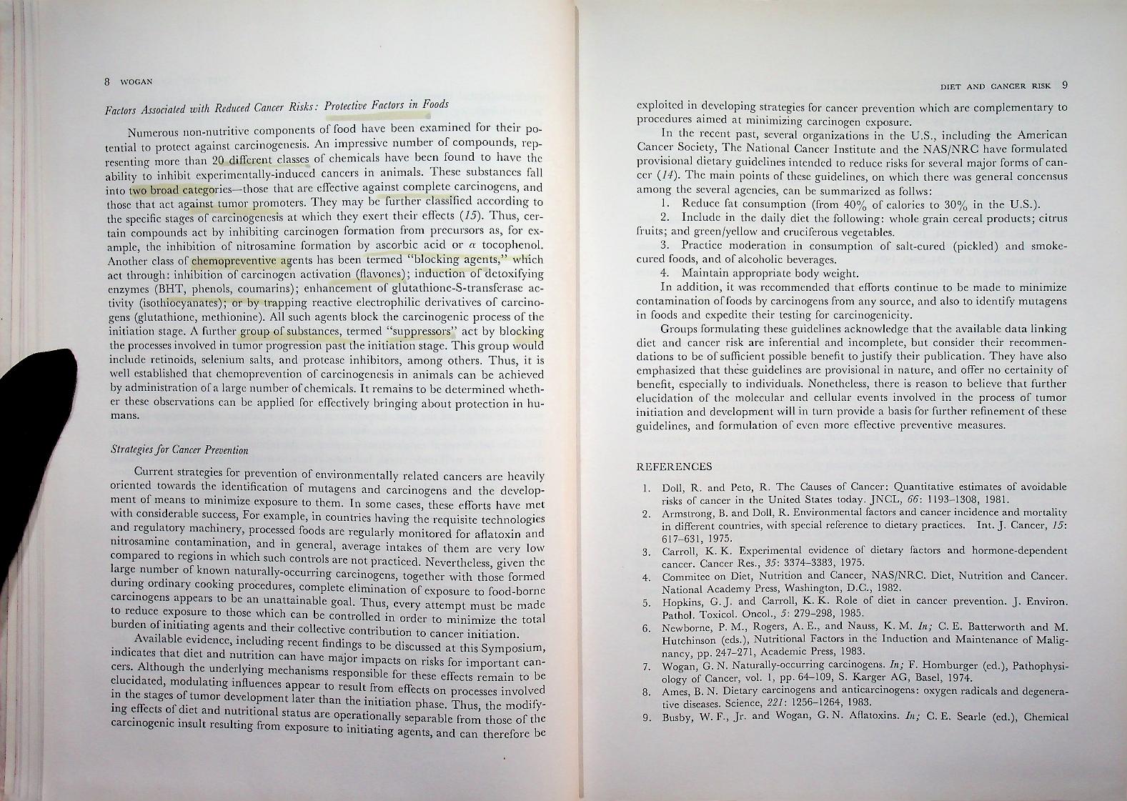 DIET, NUTRITION AND CANCER 16