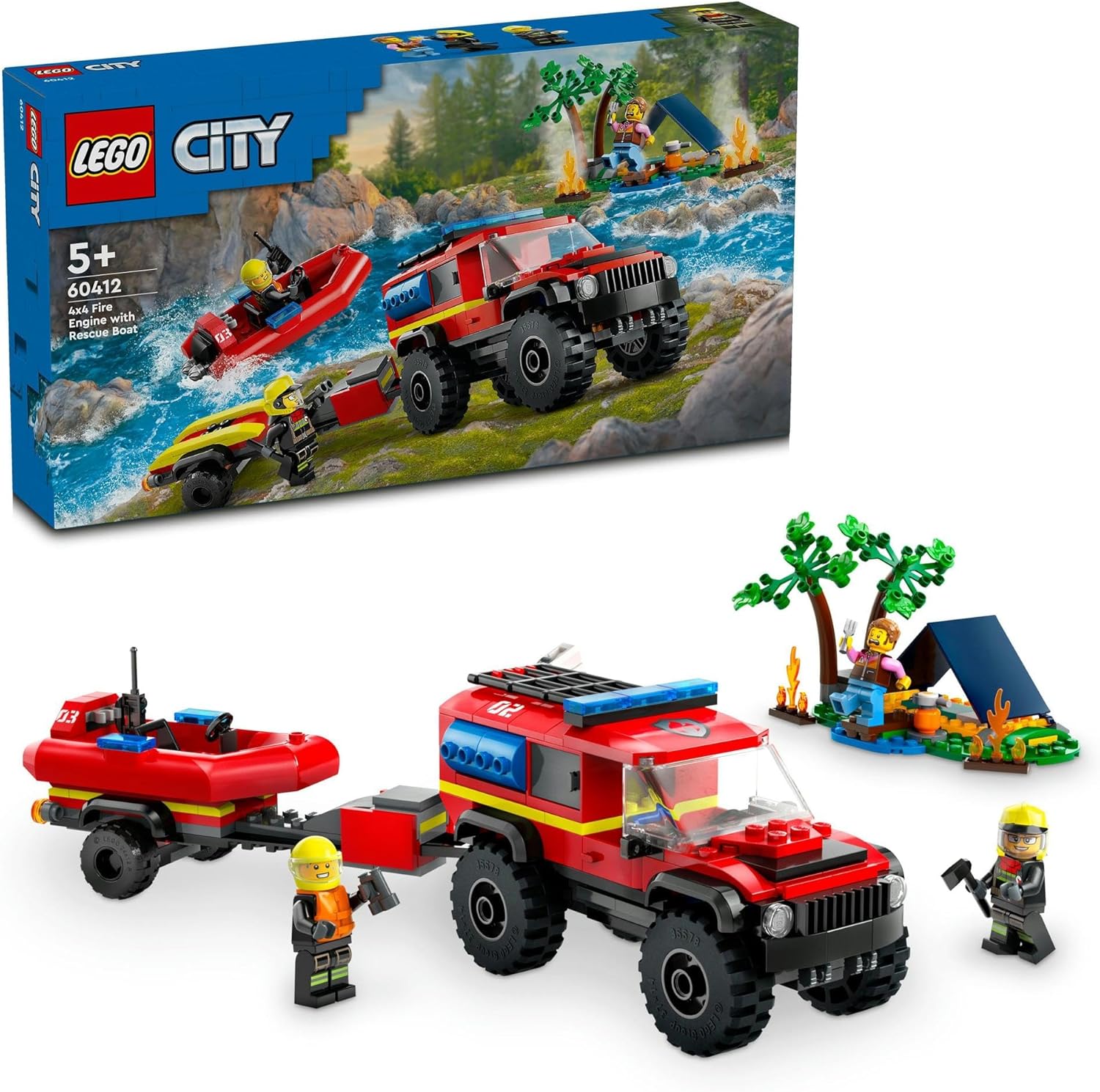 **MTS Toys**เลโก้ Lego 60412 City : 4X4 Fire Truck With Rescue Boat