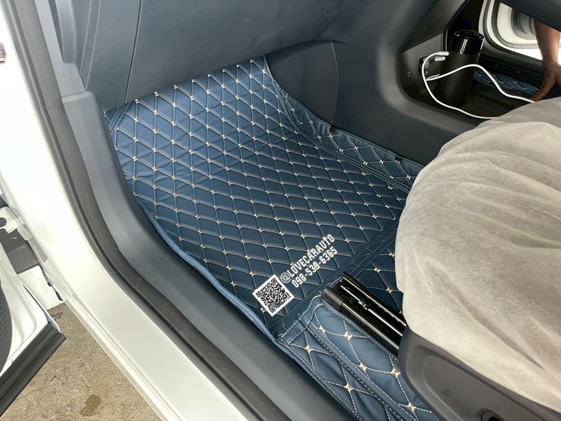 พรมปูพื้นรถยนต์6D Geely EX5 ตัวธรรมดา สีน้ำเงิน