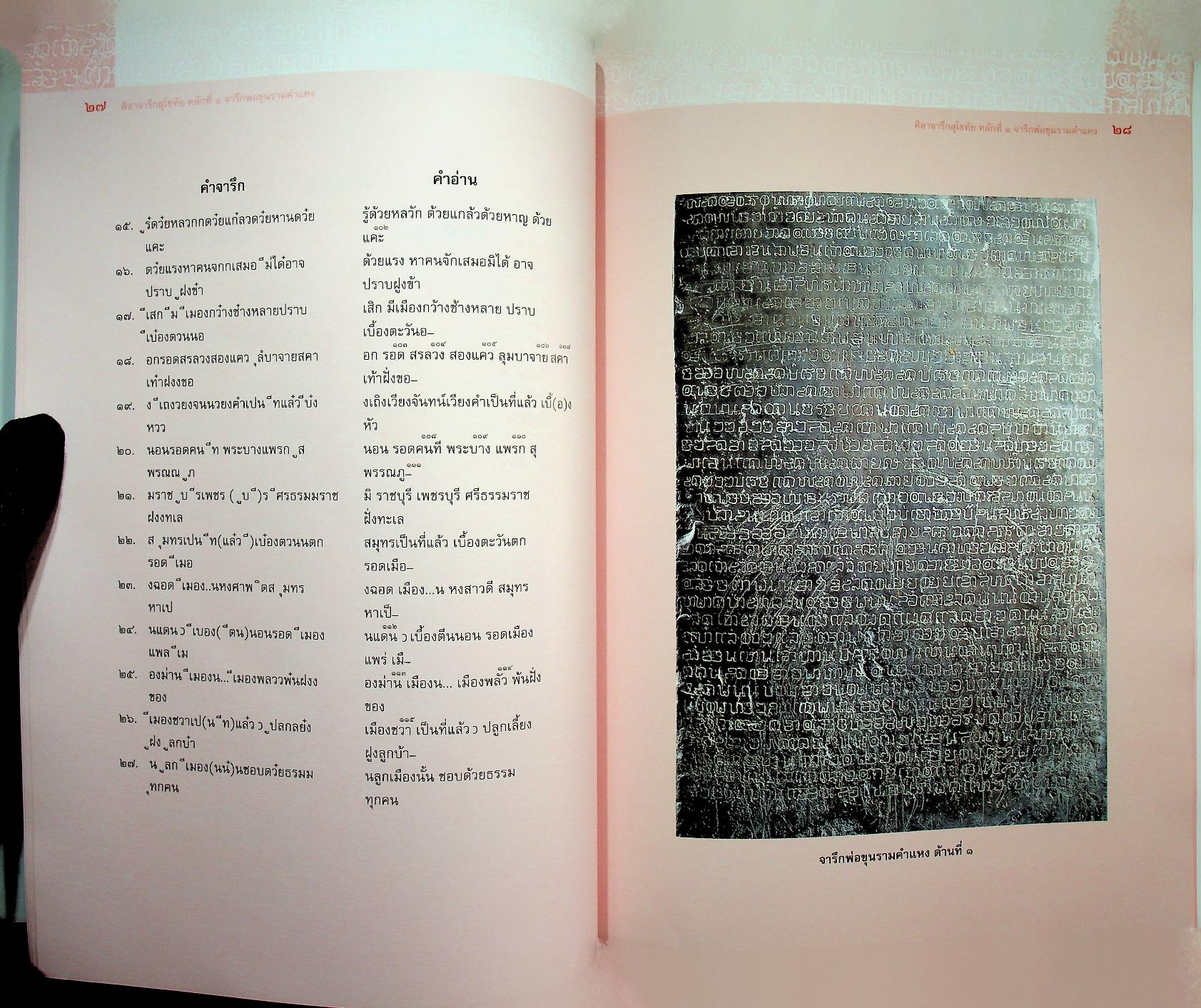 ศิลาจารึกสุโขทัย หลักที่ ๑ จารึกพ่อขุนรามคำแหง