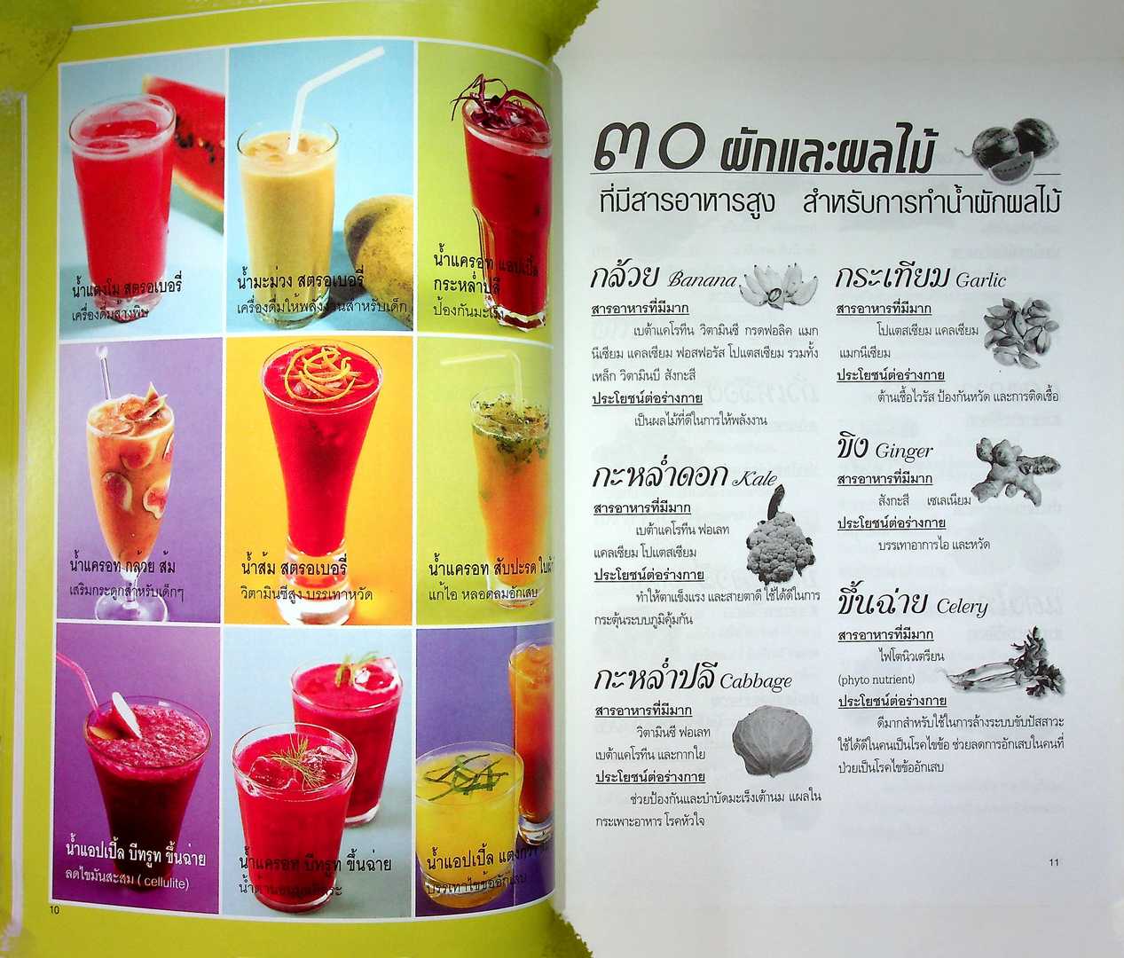 เครื่องดื่มสุขภาพ น้ำผัก น้ำผลไม้ น้ำสมุนไพร น้ำธัญพืช