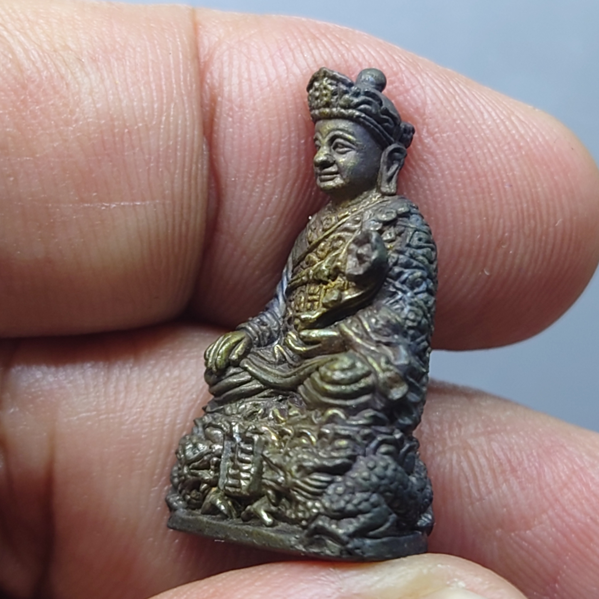 พระกริ่งหลวงปู่ไต้ฮงกง กริ่งนวะโลหะ เนื้อนวะ รุ่นฉลองมูลนิธิปอเต็กตึ้งครบ 90ปี พ.ศ.2543 พร้อมตลับเดิม