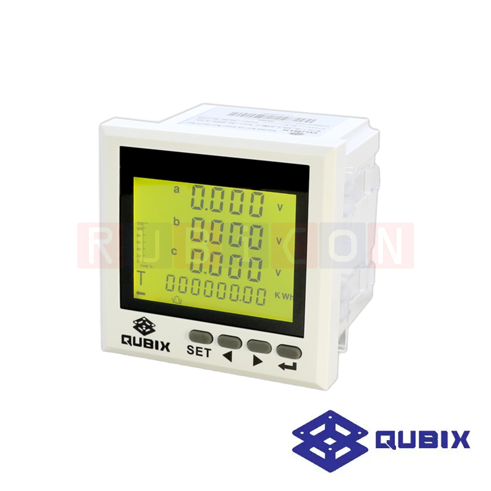 QUBIX HL-S96-5 3FHMF-Y AC/DC 80-270V มัลติฟังก์ชันดิจิตอลพาเนลมิเตอร์ (วิเคราะห์พลังงาน) MULTIFUNCTION DIGITAL PANEL METER HL SERIES 96X96MM.