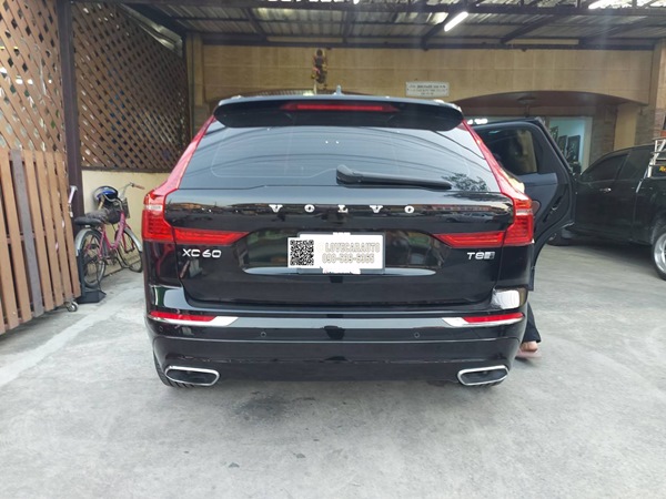 พรมปูพื้นรถยนต์6D Volvo XC60 2019 สีดำด้ายดำ