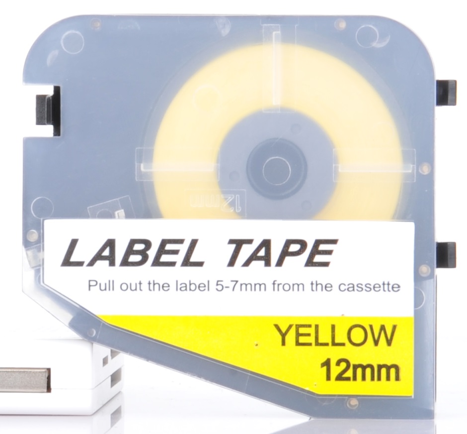 12 MM LABEL TAPE YELLOW (สำหรับ LK320)