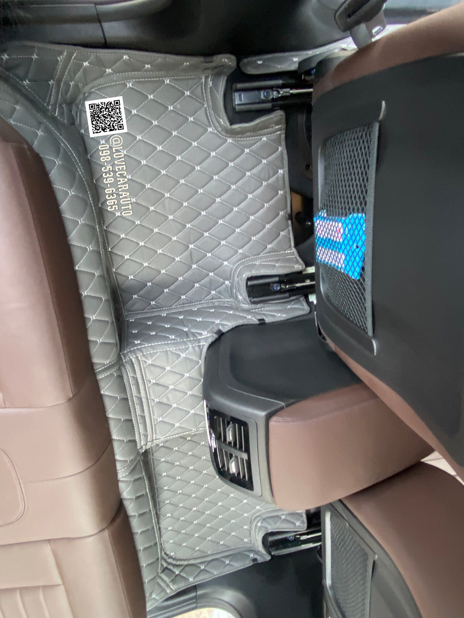 พรมปูพื้นรถยนต์6D Bmw X3 Xdrive20d 2023 สีเทาด้ายเทา