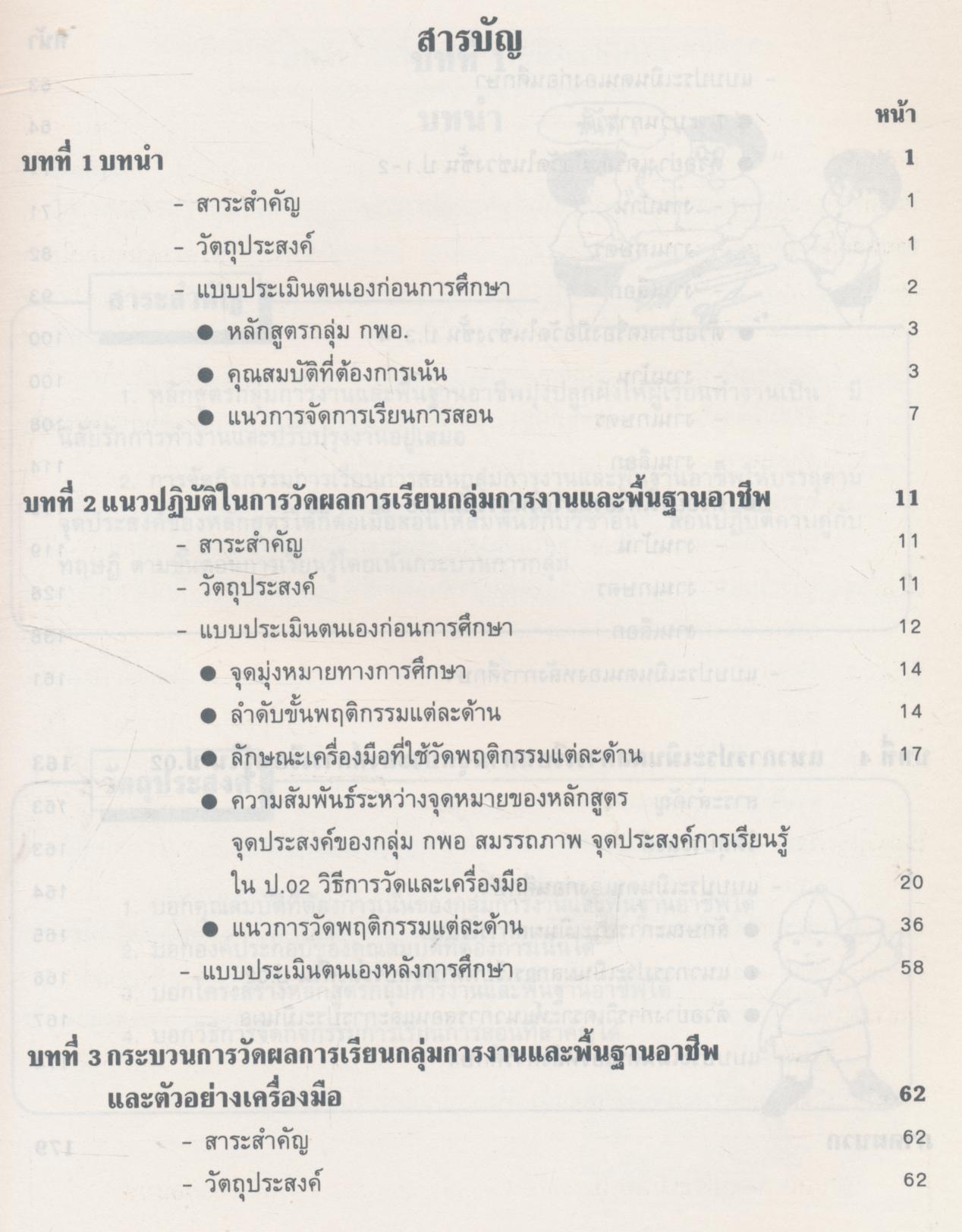 การวัดและประเมินผลในชั้นเรียน กลุ่มการงานและพื้นฐานอาชีพ