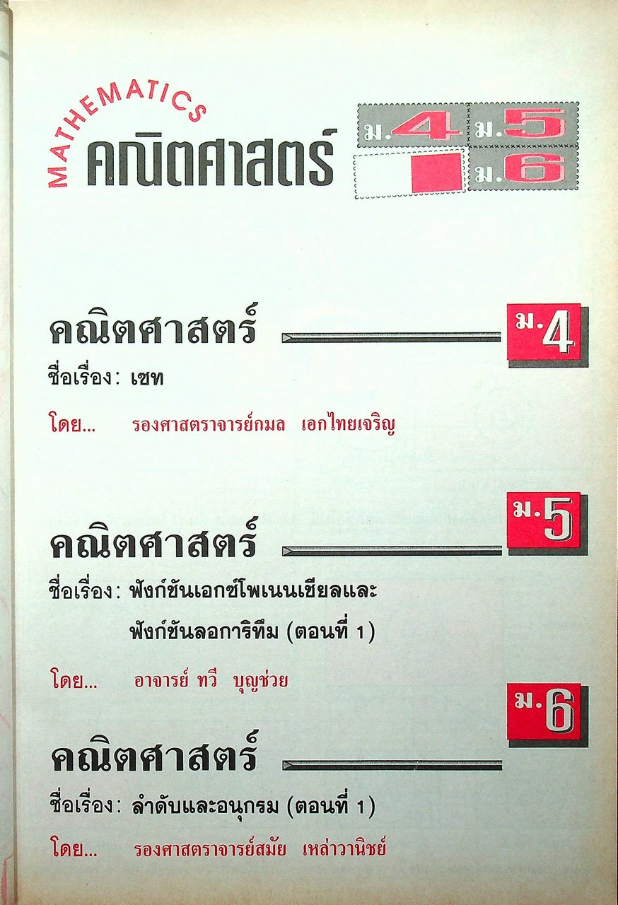 วารสารไฮเอ็ด ม.ปลาย (วิทย์) เล่มที่ 1 ฉบับรวมเล่ม ปีที่ 2 ฉบับที่ 1-4 (พ.ค.-ส.ค.) 2540