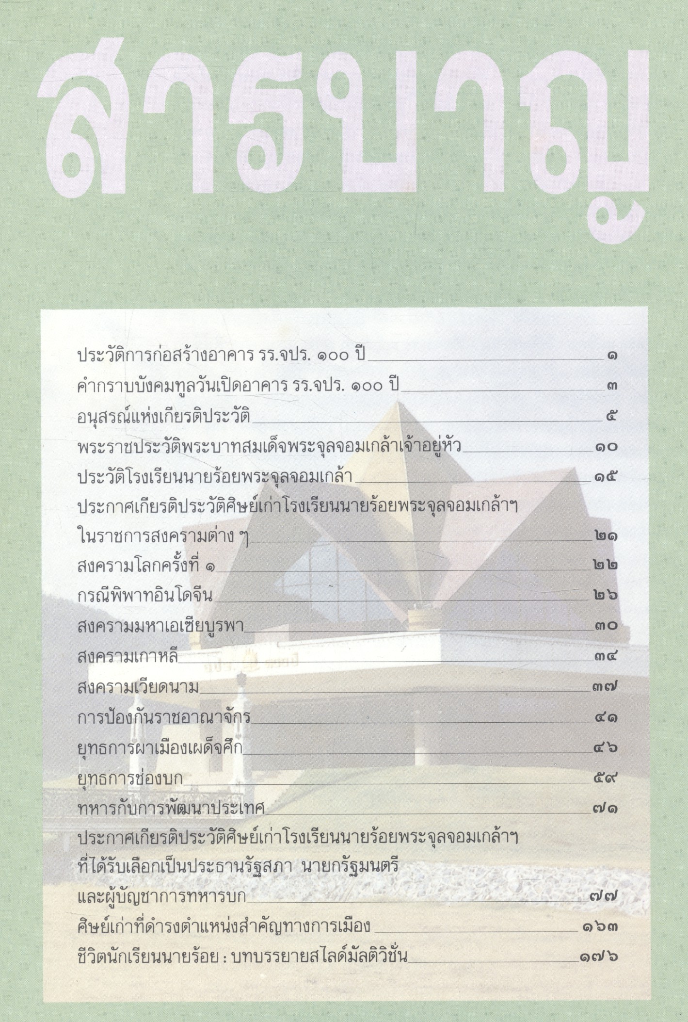อาคาร รร.จปร.๑๐๐ ปี อนุสรณ์แห่งเกียรติประวัติ