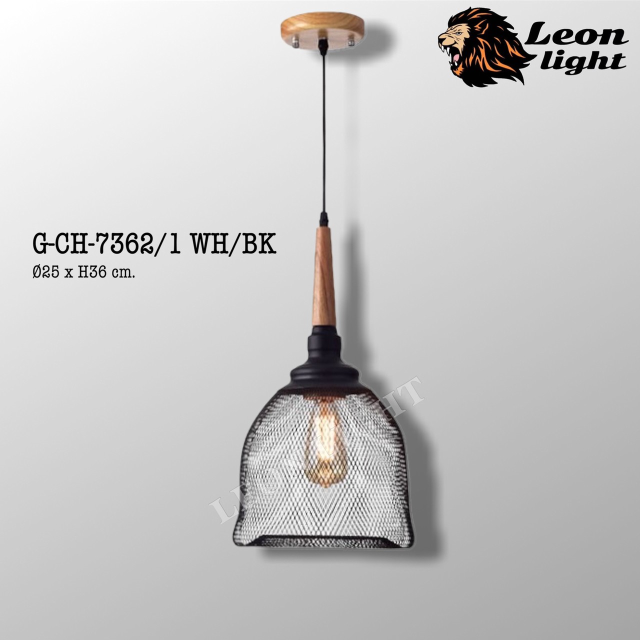 โคมไฟห้อยG-CH-7362/1 WH/BK