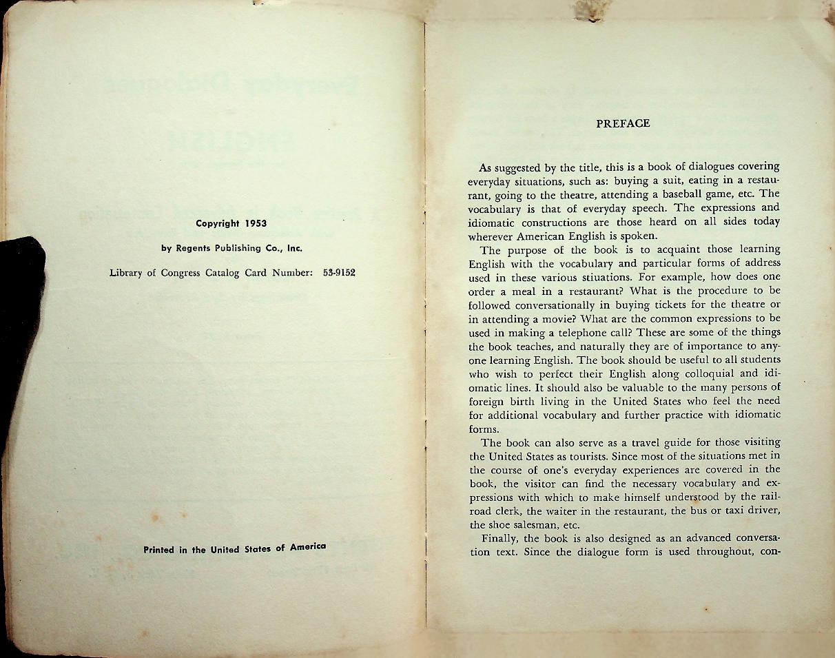 EVERYDAY DIALOGUES in ENGLISH for the Foreign Born